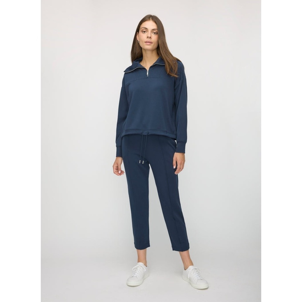 Kit and Ace Navy Blue High Rise Pintuck Cropped Trousers Pants Women's Size 10